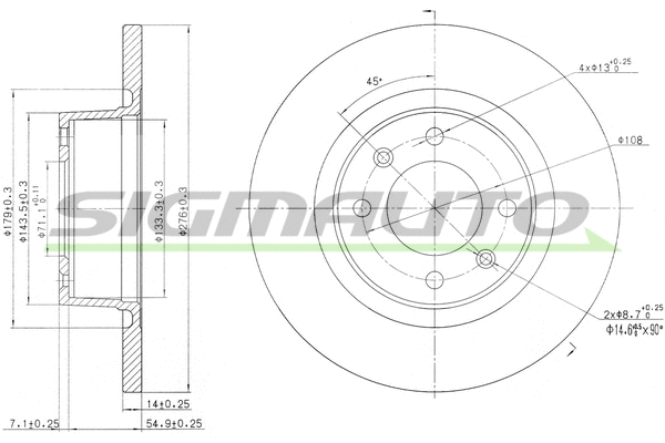 Brake Disc (DBB157S)