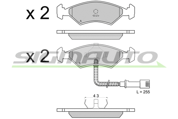 Brake Pad Set, disc brake (SPA266)