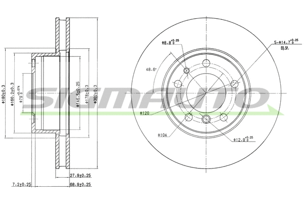 Brake Disc (DBA222V)
