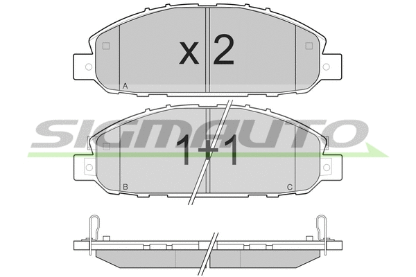 Brake Pad Set, disc brake (SPB237)
