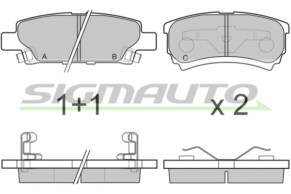 Brake Pad Set, disc brake (SPB106)