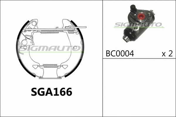 Brake Shoe Set (SGA166)