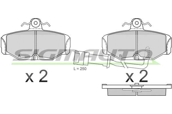 Brake Pad Set, disc brake (SPA284)