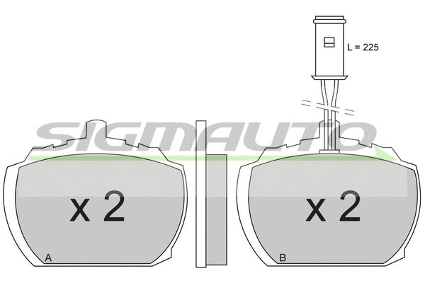 Brake Pad Set, disc brake (SPA207)