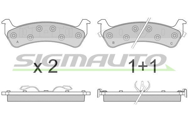 Brake Pad Set, disc brake (SPA747)