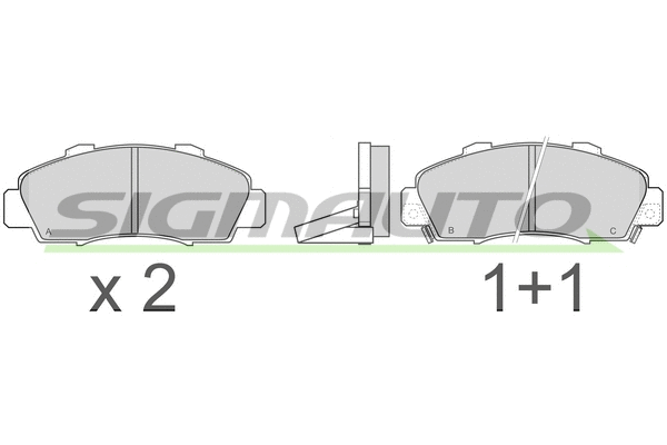 Brake Pad Set, disc brake (SPA543)