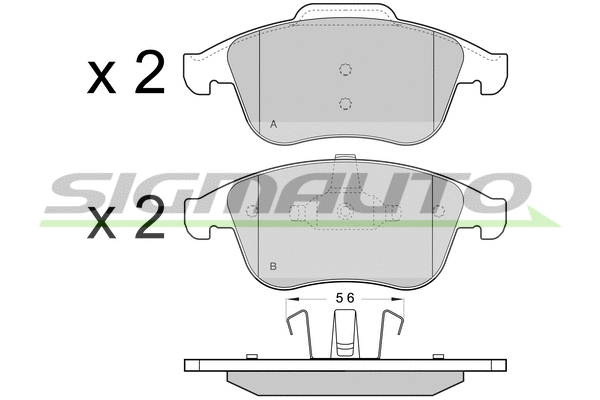 Brake Pad Set, disc brake (SPB431)