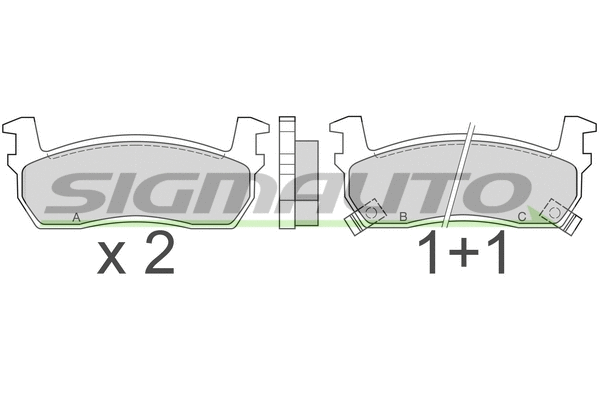Brake Pad Set, disc brake (SPA348)