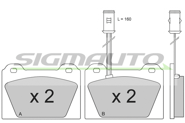 Brake Pad Set, disc brake (SPA164)