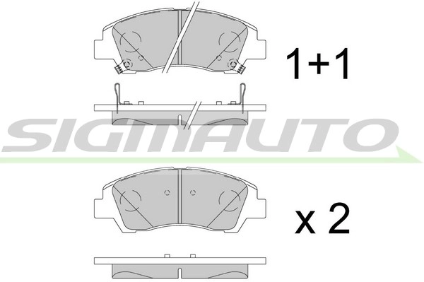 Brake Pad Set, disc brake (SPB893)