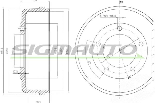 Brake Drum (DR5646)