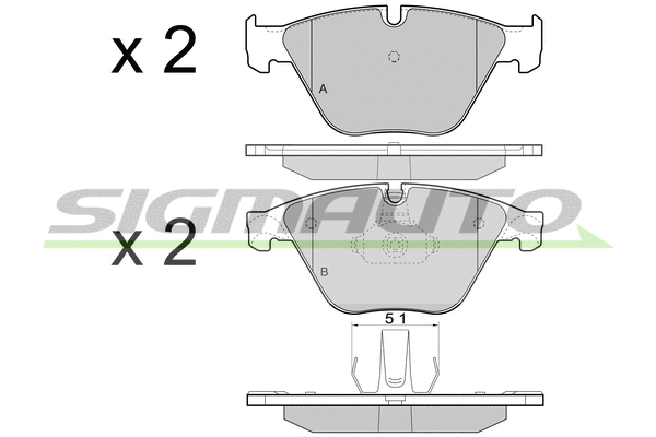 Brake Pad Set, disc brake (SPB452)