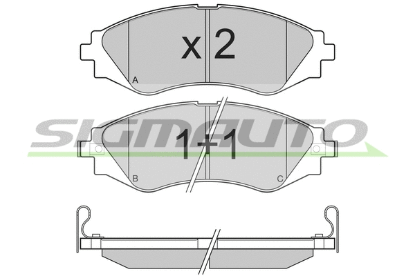 Brake Pad Set, disc brake (SPB234)