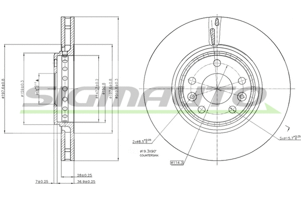 Brake Disc (DBB727V)