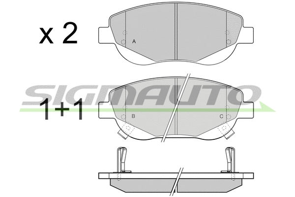 Brake Pad Set, disc brake (SPB421)