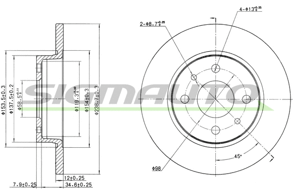 Brake Disc (DBA215S)