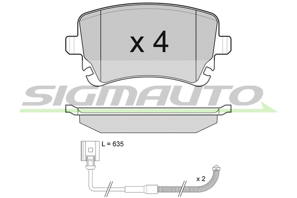 Brake Pad Set, disc brake (SPB087)