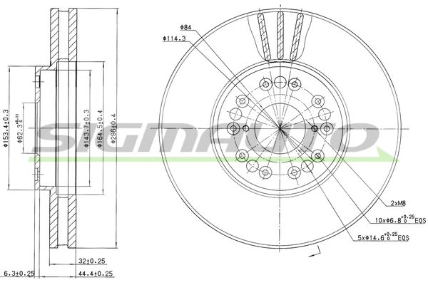 Brake Disc (DBB134V)