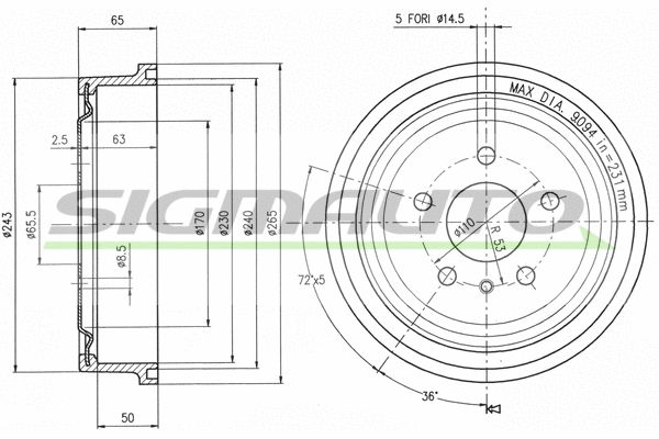 Brake Drum (DR5561)