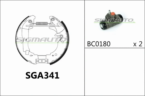 Brake Shoe Set (SGA341)