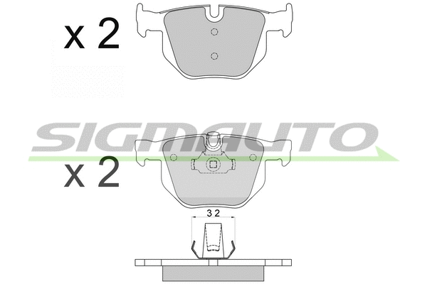 Brake Pad Set, disc brake (SPB509)