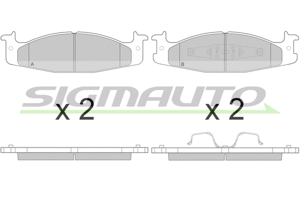 Brake Pad Set, disc brake (SPA795)