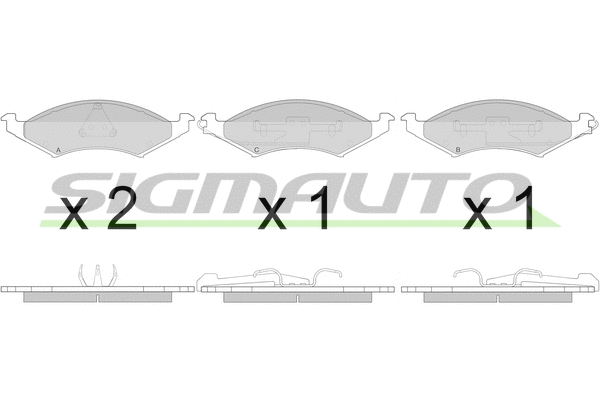 Brake Pad Set, disc brake (SPA788)
