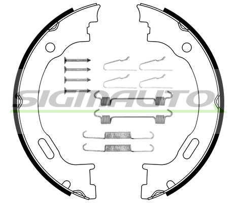 Brake Shoe Set, parking brake (SFA310-1)