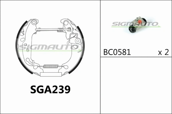 Brake Shoe Set (SGA239)