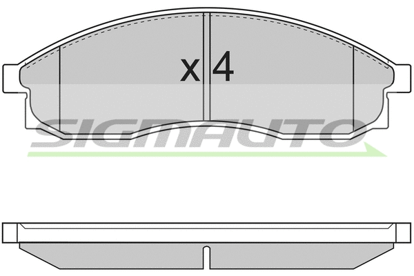 Brake Pad Set, disc brake (SPA726)