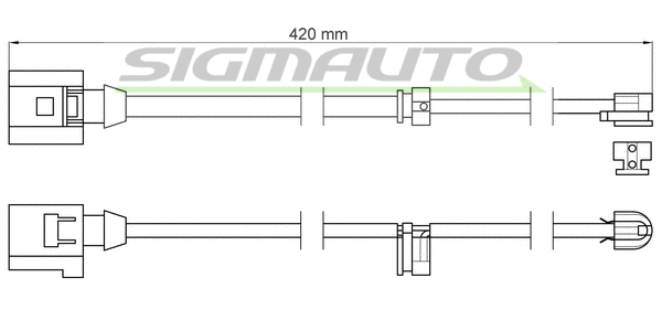 Warning Contact, brake pad wear (WI0614)