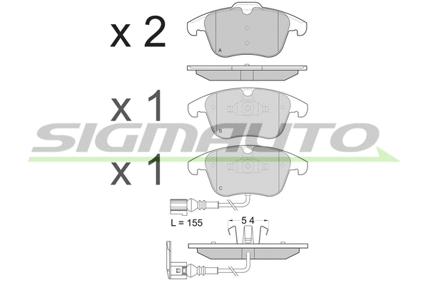 Brake Pad Set, disc brake (SPB394)
