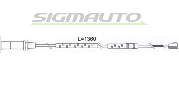 Warning Contact, brake pad wear (WI0693)