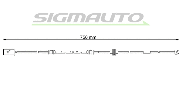 Warning Contact, brake pad wear (WI0618)