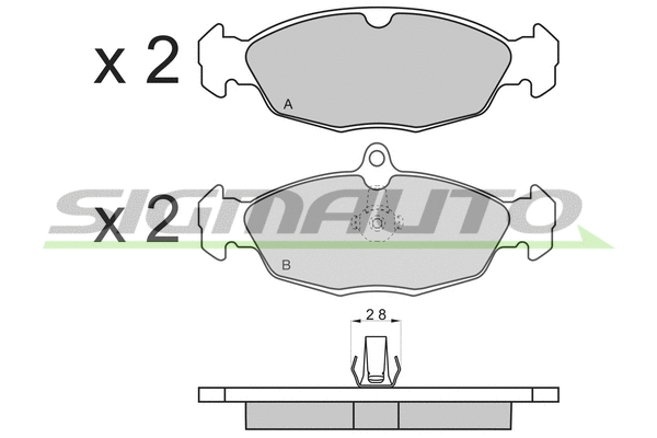 Brake Pad Set, disc brake (SPB156)