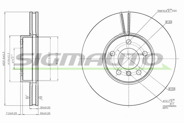 Brake Disc (DBB714V)