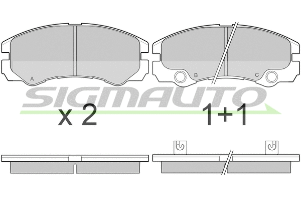 Brake Pad Set, disc brake (SPB052)