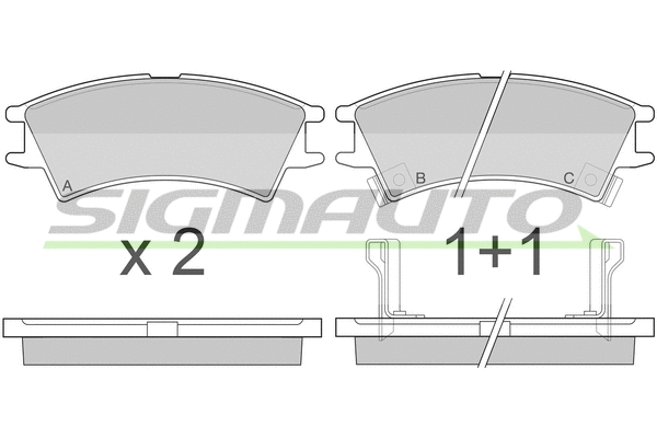 Brake Pad Set, disc brake (SPA825)