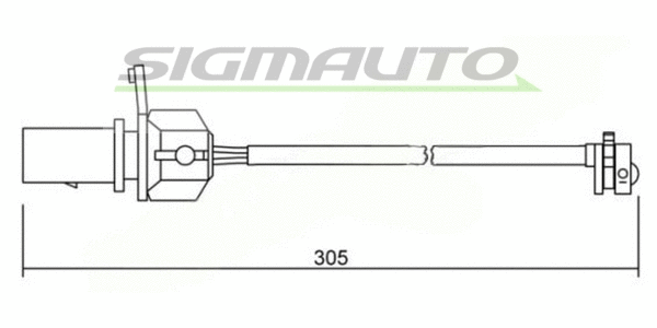 Warning Contact, brake pad wear (WI0647)