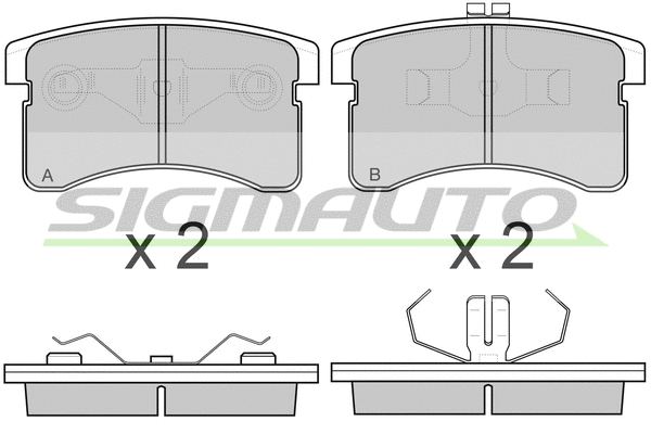 Brake Pad Set, disc brake (SPA751)