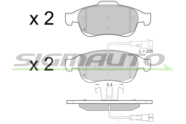 Brake Pad Set, disc brake (SPB436)
