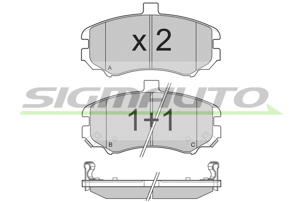 Brake Pad Set, disc brake (SPB197)