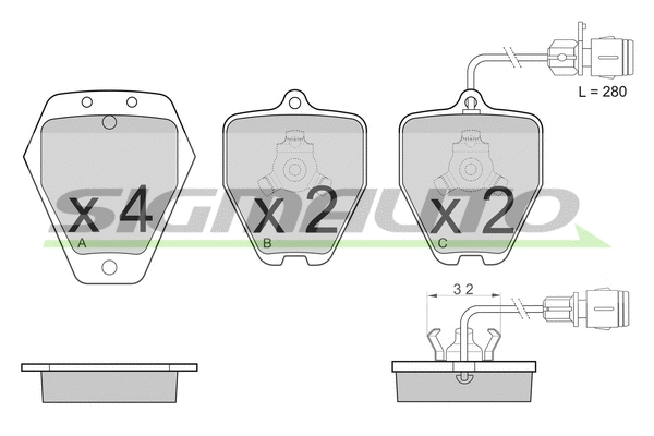 Brake Pad Set, disc brake (SPB118)