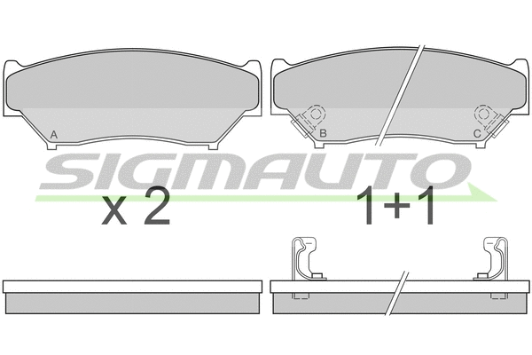 Brake Pad Set, disc brake (SPA620)