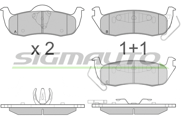Brake Pad Set, disc brake (SPB239)