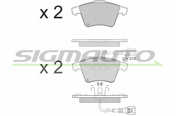 Brake Pad Set, disc brake (SPB142)
