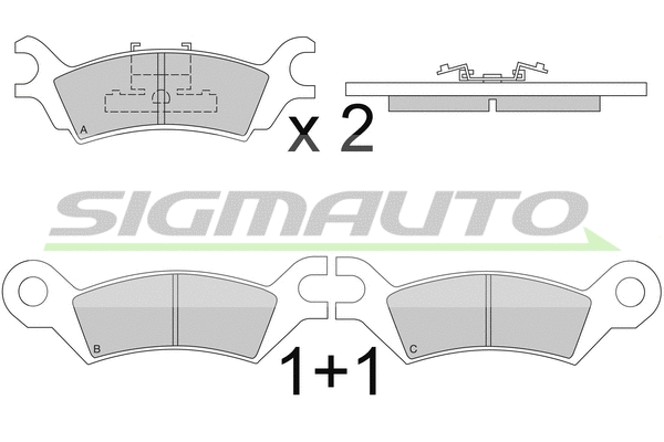 Brake Pad Set, disc brake (SPA251)
