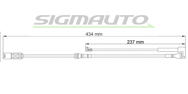 Warning Contact, brake pad wear (WI0801)