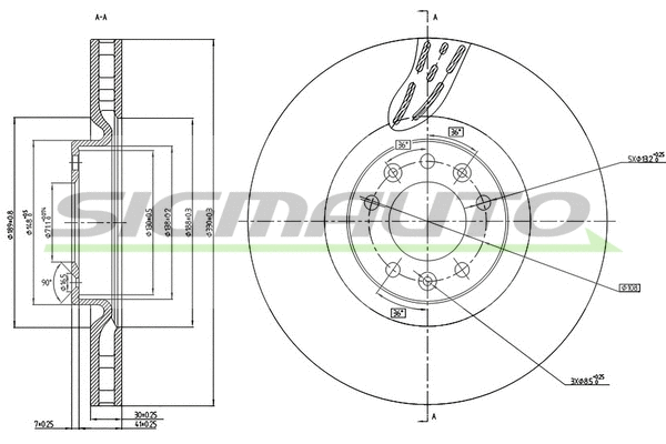 Brake Disc (DBB319V)
