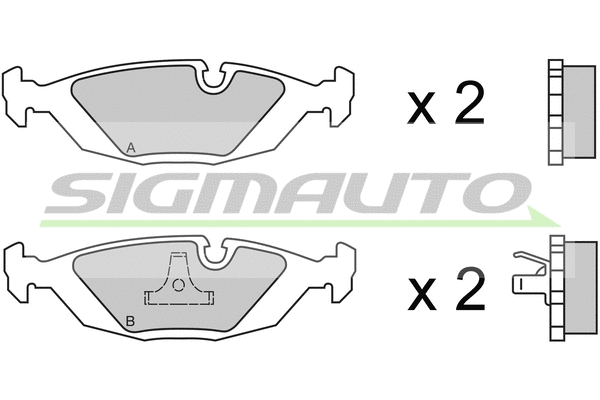 Brake Pad Set, disc brake (SPA236)